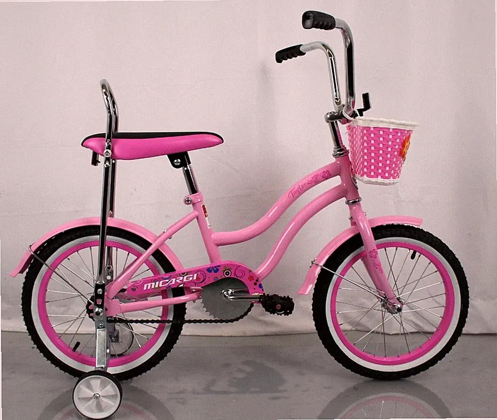 16" Lowrider Kid Bike Training Wheel Basket Coaster Brake Sissy Bar Girl Pink