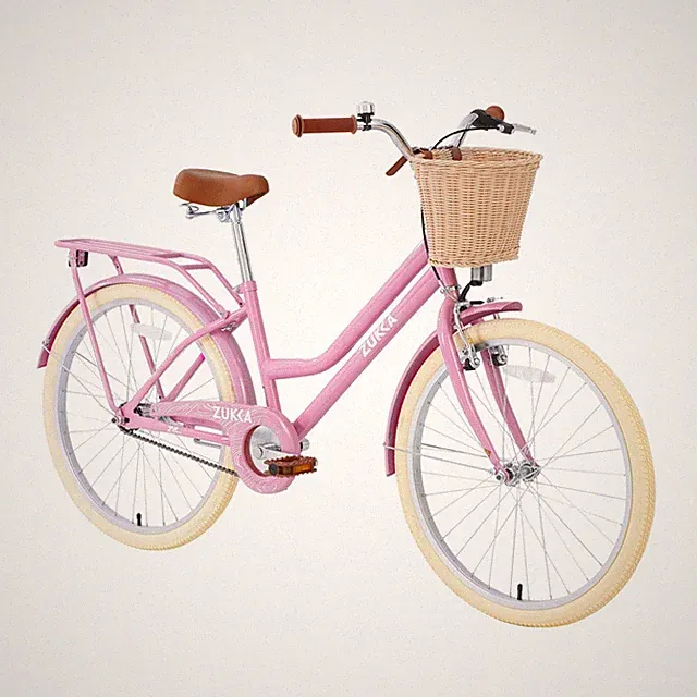 24" Girl Bike for 10+Years Old with Basket and Steel Frame, Light Pink