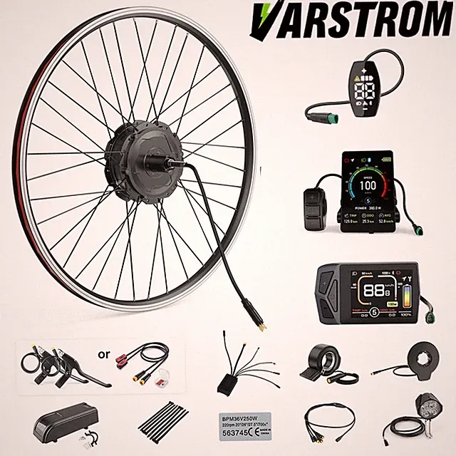 48V 750W Rear Wheel Hub Motor 26" 27.5" 700C Varstrom DIY eBike Conversion Kits