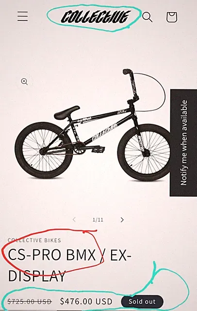 Collective BMX PRO Freestyle 20in FreeCoaster Bike Black 20in! BRAND NEW IN BOX!