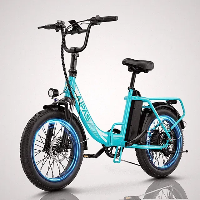 Folding Electric Bike 1000W Peak 28MPH 20" Fat Tire Commuting City Ebike