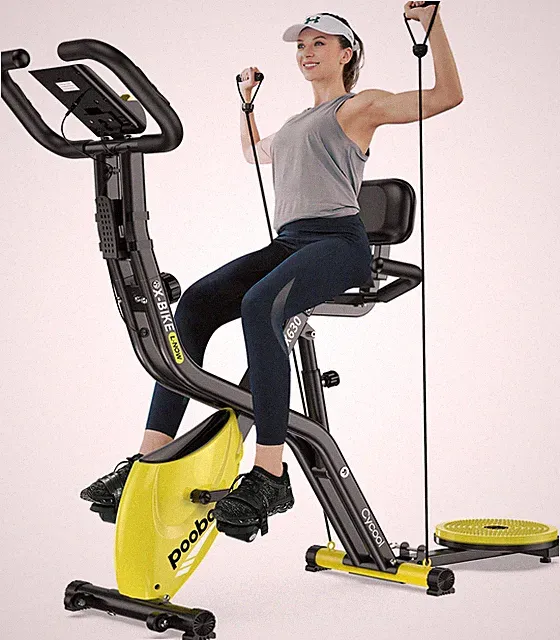 Folding Exercise Bike X-Bike Magnetic Stationary Bike Cardio Home Workout Bike