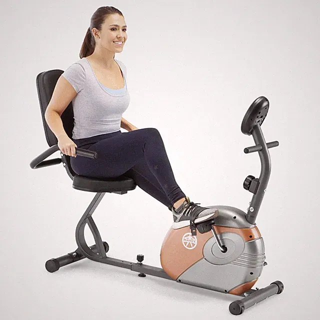 Marcy Recumbent Exercise Bike with Resistance ME-709