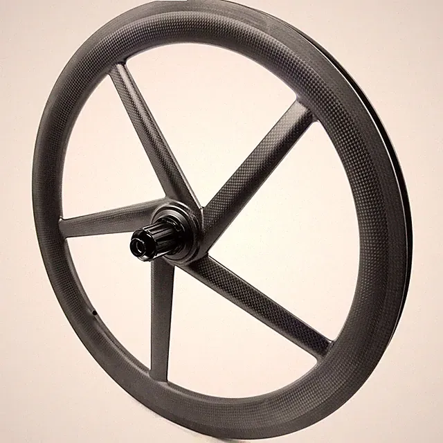 Road Bike 20 Inch 26*40mm 5-Spokes Carbon Small Wheel with Ratchet System Hub
