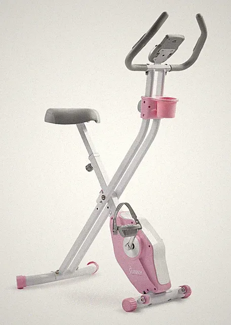 Sunny Health & Fitness Smart Folding X-Bike Portable Compact Exercise Bike Train