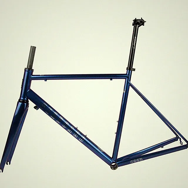 Ultralight Road Bike Steel Frame Carbon Fork Compatible 700C Steel Pipe Frame
